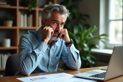 Homme d'affaires dans un bureau organisé et moderne