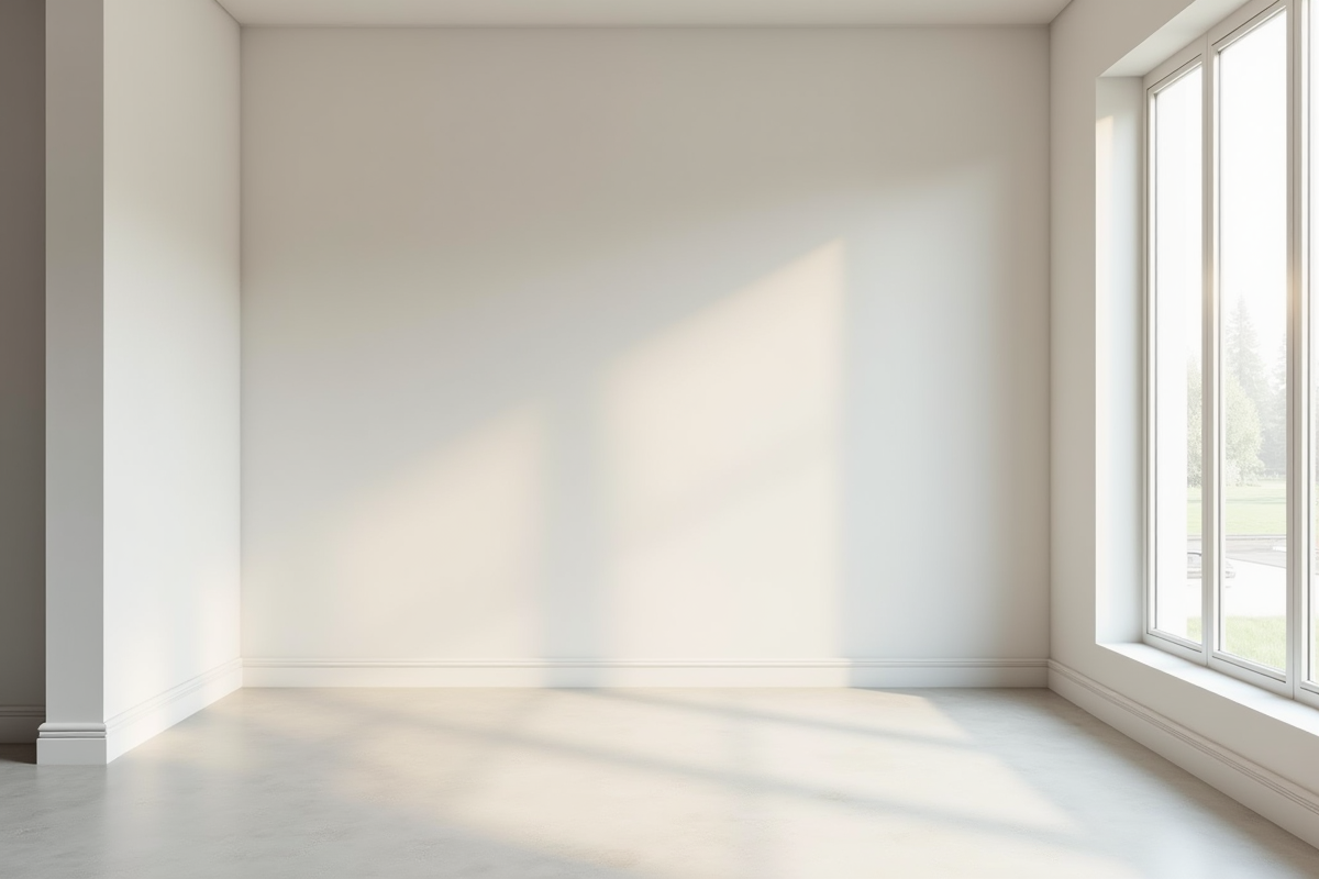 Mur rénové avec joints parfaitement finis et murs lisses